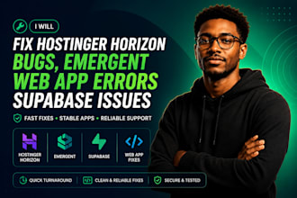 fix hostinger horizon bugs emergent web app errors supabase issues