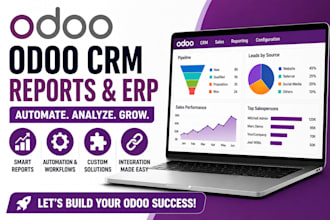 customize odoo CRM report automation integration and erp setup