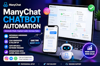 manychat chatbot automation, instagram dm funnel, messenger bot