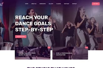 design squarespace dance class website instructor website fitness class website