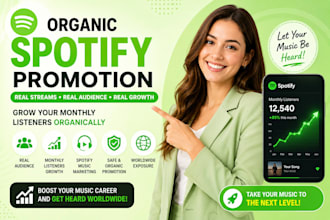 igrow your spotify monthly listeners organically