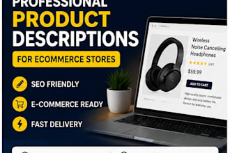 write shopify, etsy and ecommerce description in copywriting