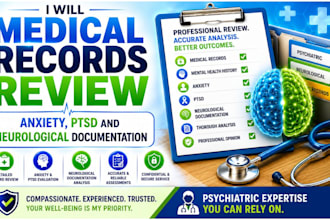 review medical health records anxiety ptsd and neurological documentation