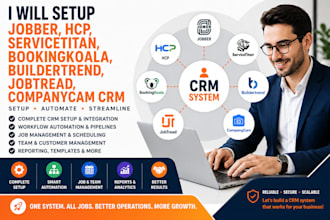 setup jobber hcp servicetitan bookingkoala buidertrend jobtread companycan crm