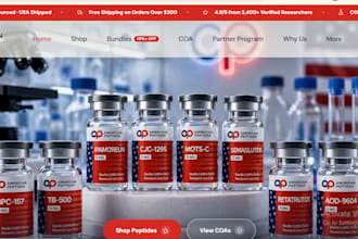 build peptide website research peptide website woocomerce peptide website