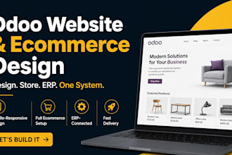 design a professional odoo website, odoo ecommerce store and odoo customization