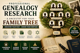 do genealogy research and  ancestry for your family tree