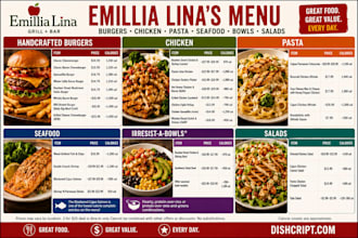 do food menu design, restaurant menu design, food flyer