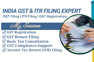 do india tax, gst filing, itr filing, and gst registration