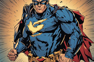 superhero character for comics