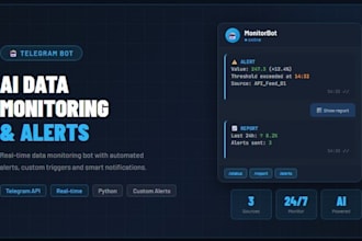 build an ai telegram bot for real time data monitoring and automated alerts