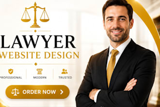 design a modern lawyer website for law firm and attorney business