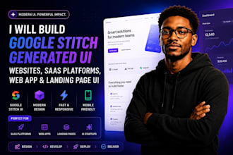 build google stitch generated UI websites saas platforms web app landing page UI