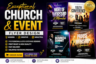 do exceptional church flyer, event flyer or flyer design