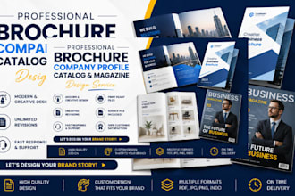 design brochure, company profile, catalog and magazine