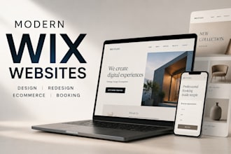 design wix website, wix redesign, wix ecommerce store, booking, restaurant