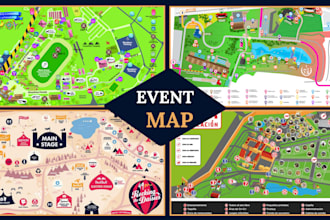create a custom vector map for events, venues, and festivals