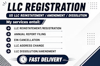 dissolve llc, amend llc, reinstate llc, cancel ein, update operating agreement