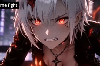 create an explosive ai anime fight scene and battle video vfx and cinematic