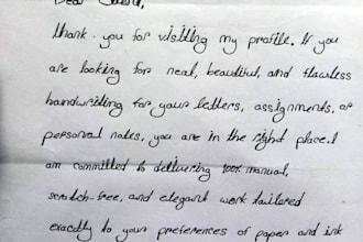 write beautiful handwritten notes letters and assignments