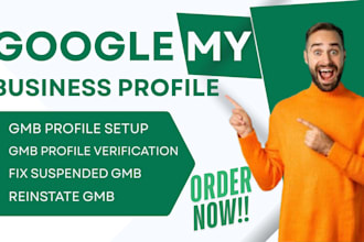 setup gmb profiles, reinstate, fix suspended and recover disable gmb profiles