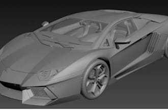 create realistic 3d car model and vehicle rendering
