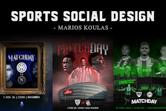 professional sports design for teams, athletes, events, and social