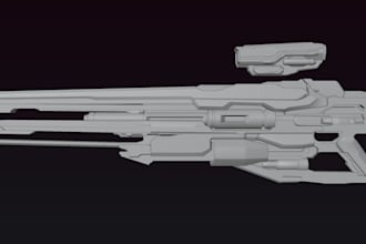 do 3d modelling of a gun model