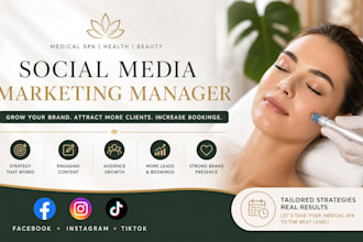 be your medical spa, health, beauty spa social media marketing manager