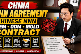 draft china nnn agreement chinese nnn oem odm mold contract