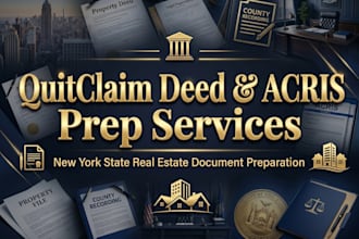 prepare ny quit claim deed and acris transfer documents fast