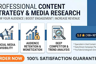 provide expert media research and high engagement content strategy for yourbrand