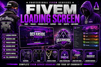 create fivem loading screen, fivem clothing, fivem chain and discord setup