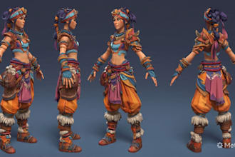 design and model a custom stylized 3d characte