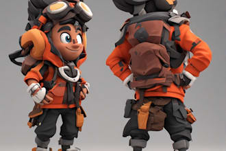 design and model a custom stylized 3d characte