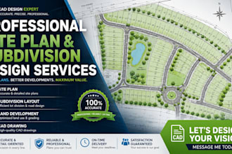design professional site plan, land development and subdivision layout drawing