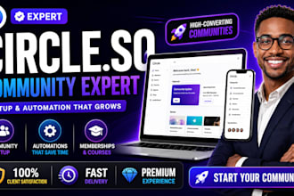create or setup a high converting circle so, manage circle so, community website