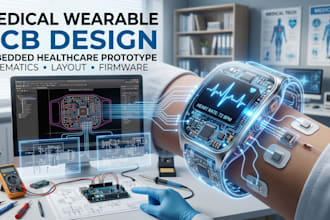 build medical wearable pcb design, embedded system and healthcare prototype