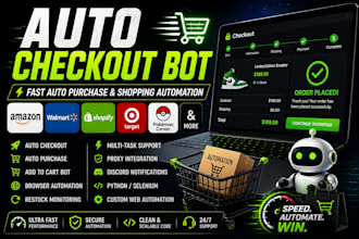 build autto checkout bot auto purchase bot shopping bot autobuy bot wix autobot