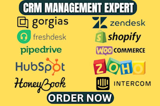 hubspot gorgias pipedrive zendesk CRM ai chatbot for shopify
