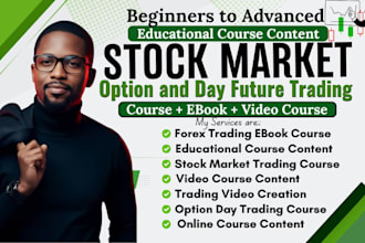 create stock market, options, day trading and futures trading course ebook video