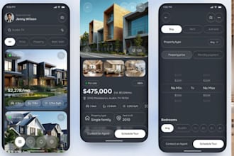 develop modern real estate app and property listing website