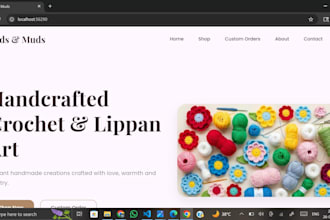 design a premium handmade art ecommerce website