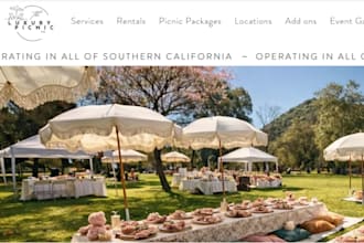 design wix luxury picnic website wix event planner website picnic website