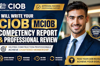 write your ciob mciob competency report and professional review
