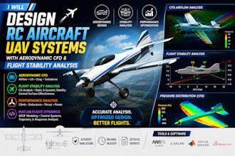 rc aircraft uav systems with aerodynamic cfd and flight stability analysis