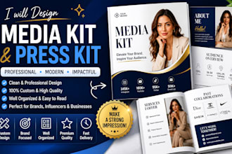 design press kit media kit epk one sheet for artist influencers authors on canva