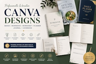 canva ebook design, canva workbook, worksheet, planner, journal, ebook workbook