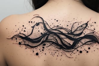 custom an abstract black tattoo design