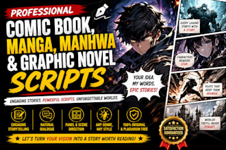 write your comic book script manga script manhwa or graphic novel script